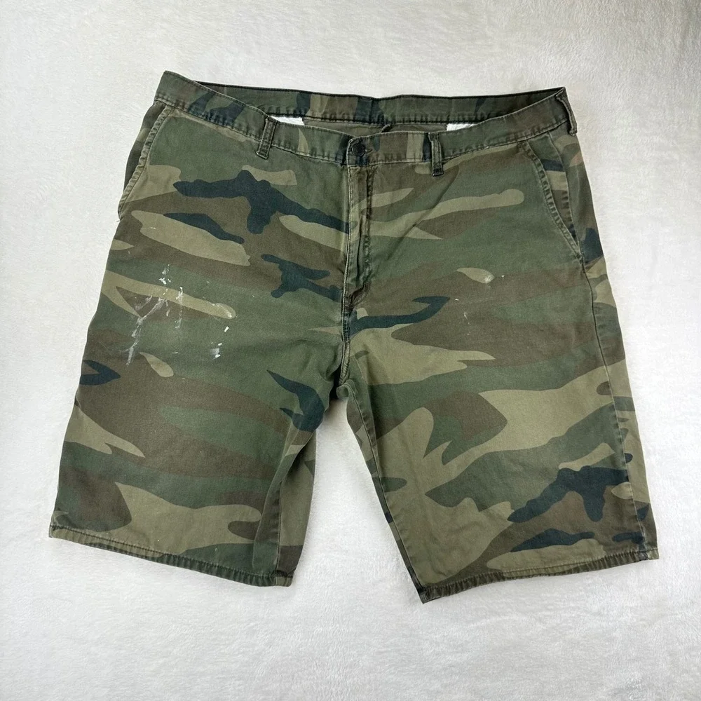 Dickies Shorts Mens 44 Green Camo Cargo Relaxed 44 Camouflage Workwear Cotton
